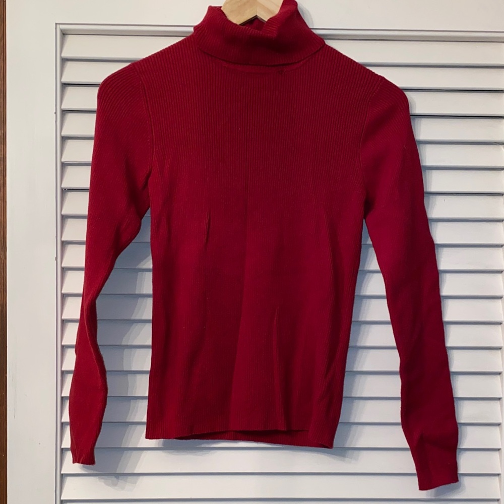 Old Navy Red Stretch Turtleneck Sweater S